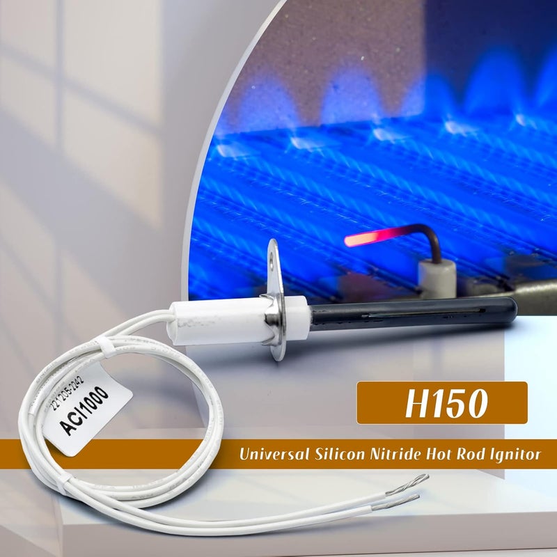 Dusledel H150 Universal Igniters Upgraded, 120V Silicon Nitride Hot Rod Igniters Replacement for Silicon Carbide Igniters of The Gas-Fired Forced-Air Furnaces, Nitride Heater Igniters - Image 2